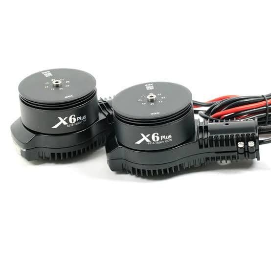 Hobbywing XRotor X6 Plus 150KV brushless motor paired with a 2480 CCW folding propeller