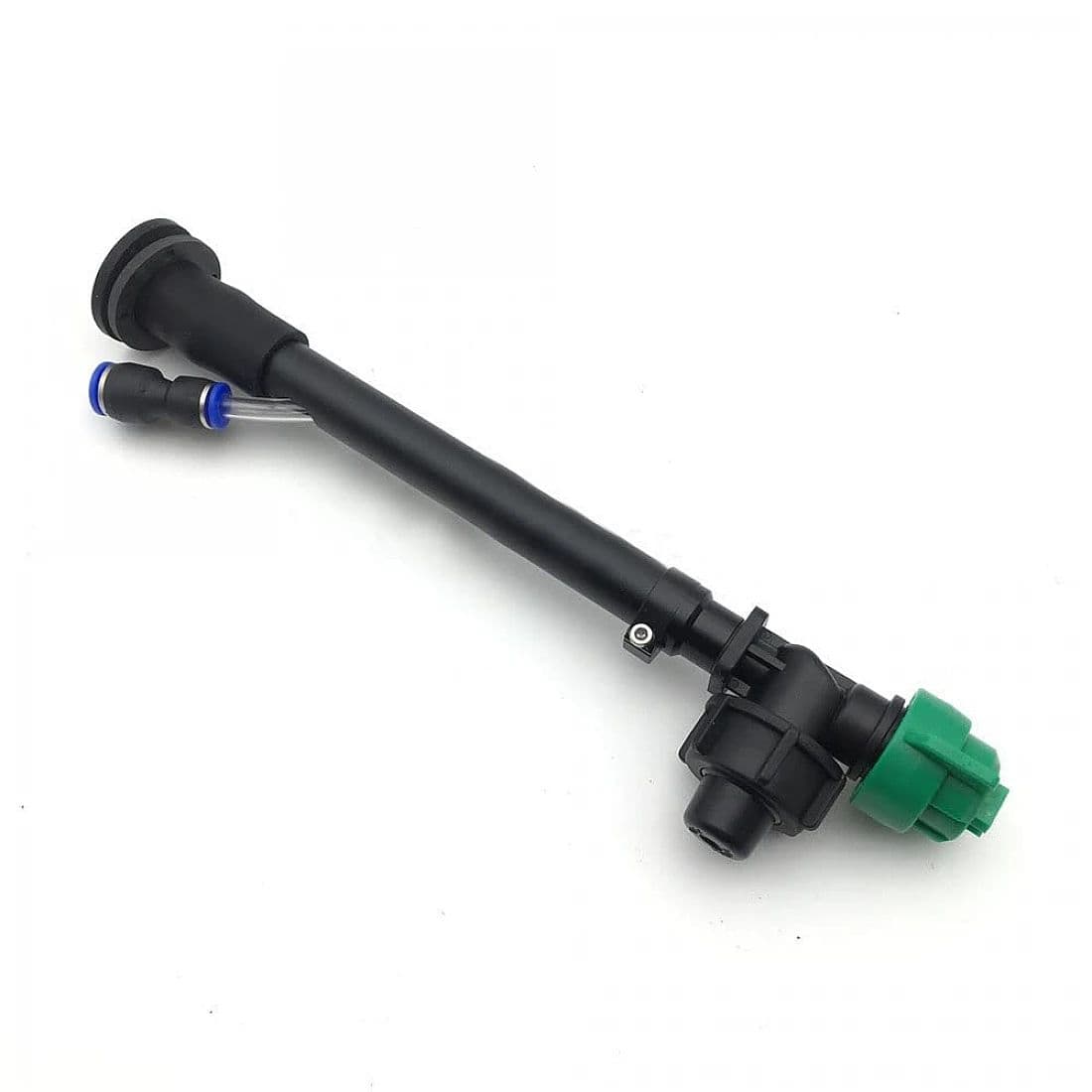 Dual head extended spray nozzle assembly for agricultural drone boom arms
